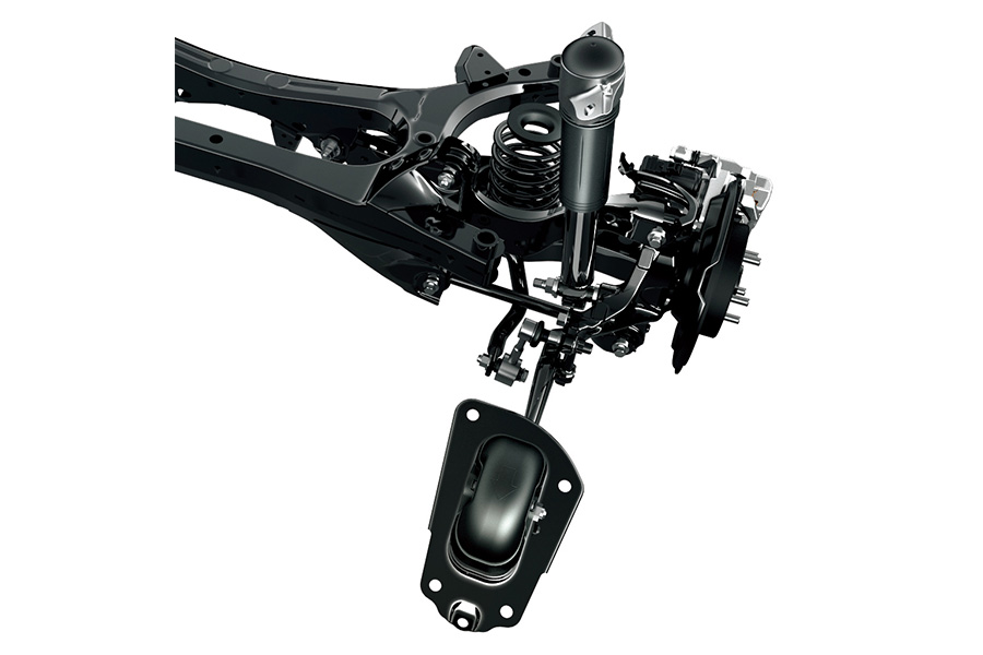 Double wishbone rear suspension