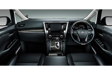 Vellfire ZR "G Edition" (hybrid; black interior; options shown)