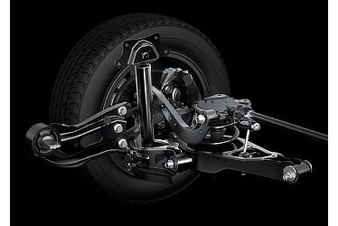 Vellfire double-wishbone rear suspension